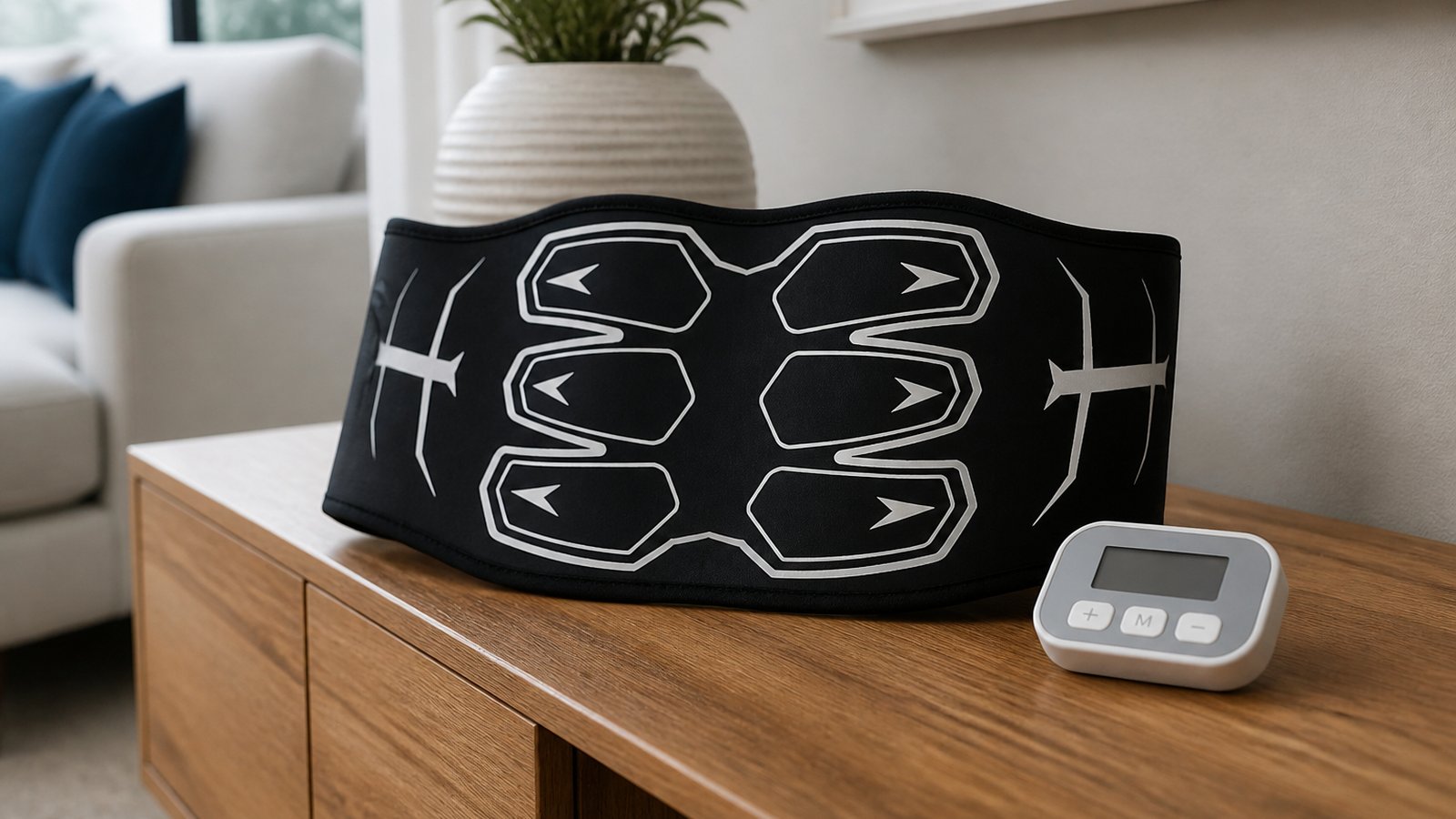 Washable silicone-pad EMS belt as a practical home alternative