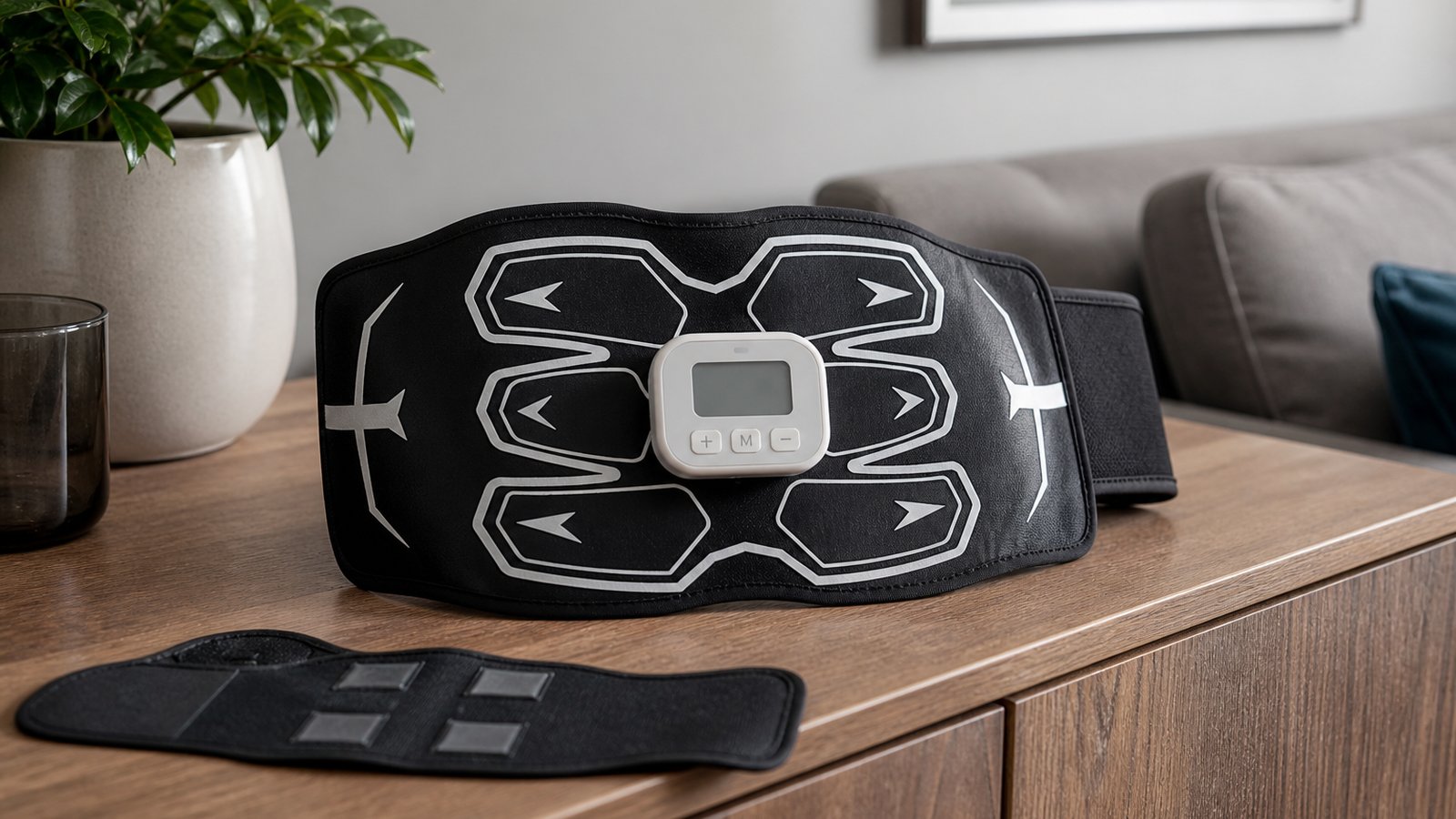 Washable silicone-pad EMS belt as a practical home alternative