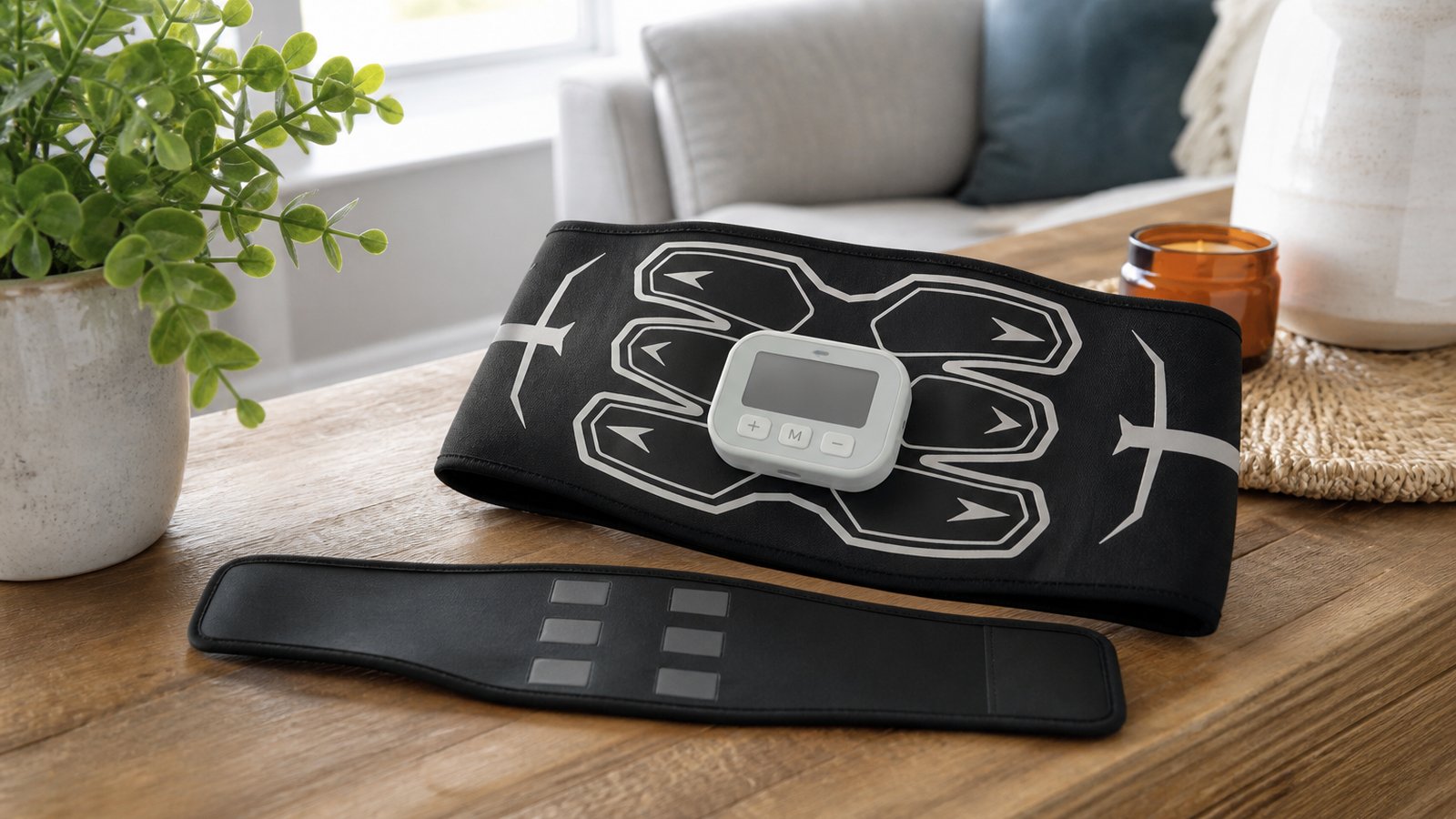 Washable silicone-pad EMS belt as a practical home alternative